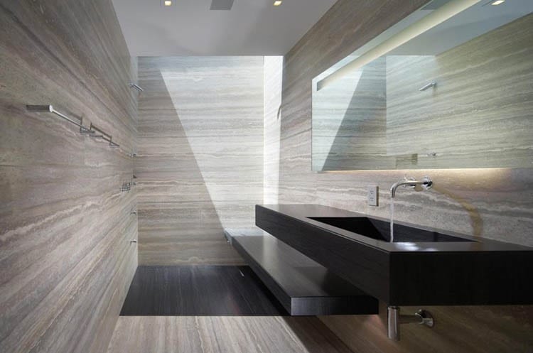 Roma Travertine wall tiles for New Zealand Building